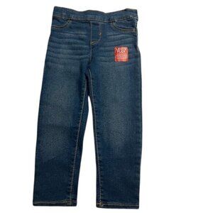 Levi's Flex Pull On Jeggings Girls Size 3T Medium Wash Elastic Waist New with Ta